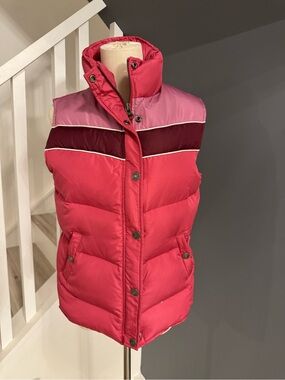 Vintage Y2K Aéropostale Pink Burgundy Down Puffer Vest – Size L